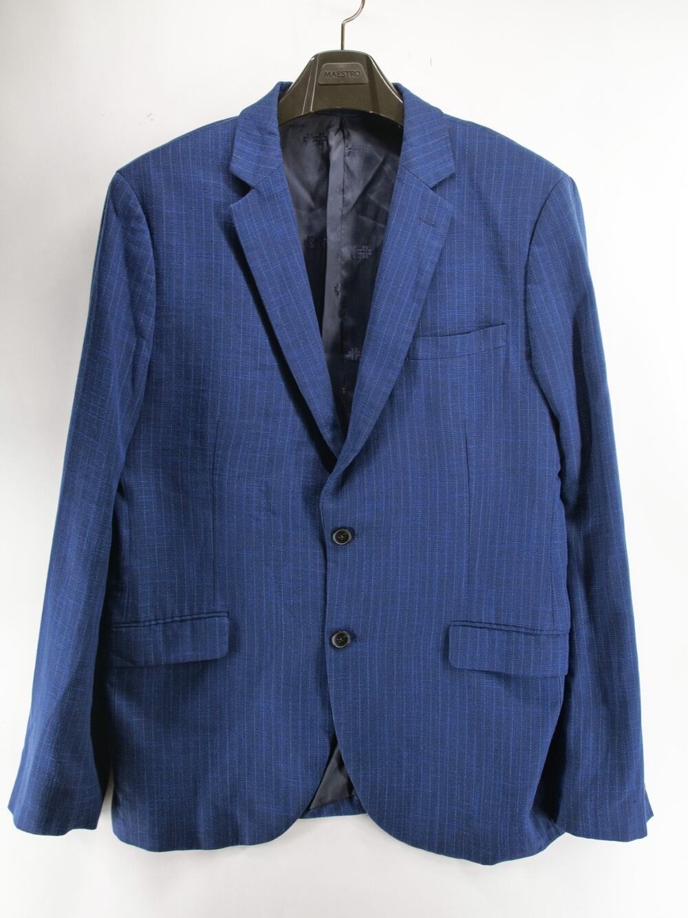 Scotch & Soda Amsterdam Men's 2XL XXL Blue Pinstripe Blazer Sport Coat Jacket